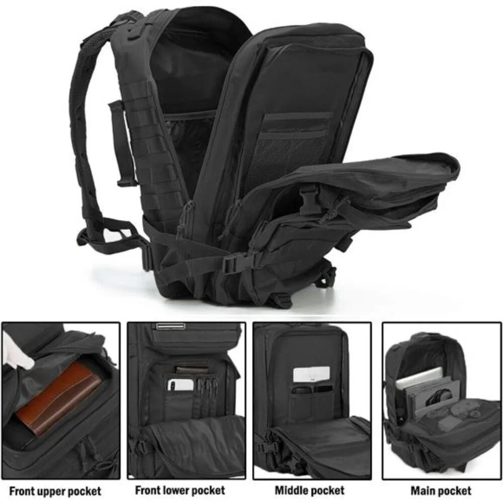 45L Military Tactical Backpacks Molle Army Pack Hiking Trekking Rucksack